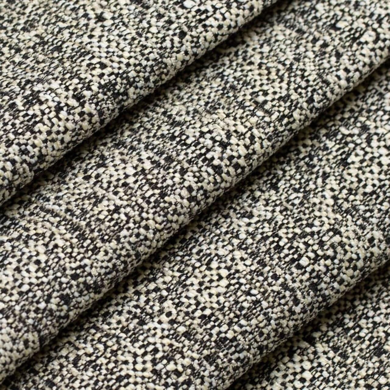 Black Textured Tweed Upholstery Fabric by The Yard - SKU: Gaines Granite